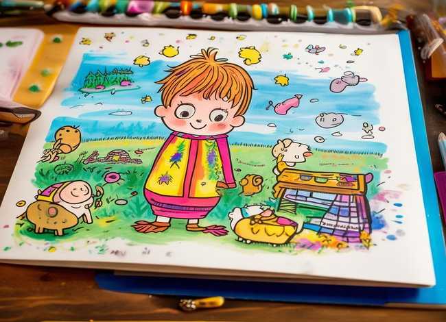 儿童自制绘本故事绘画；自制幼儿绘本故事图画 制作 手绘