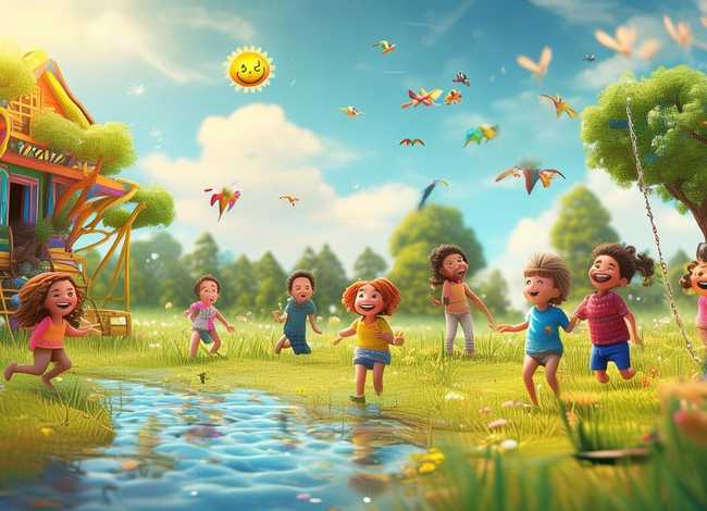 快乐的童年儿童故事，儿歌快乐的童年
