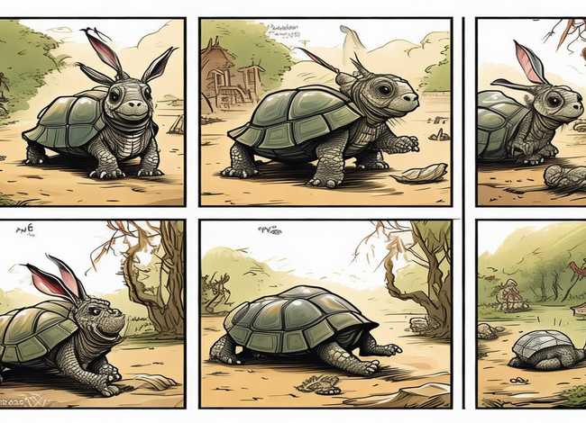 四个字成语故事连环画简笔画6张，成语故事连环画四格简笔画