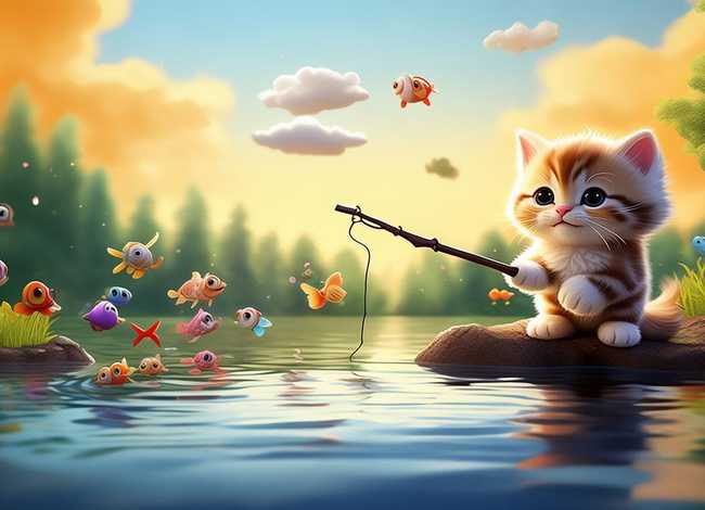 小猫钓鱼故事视频动画片、小猫钓鱼故事视频动画片全集