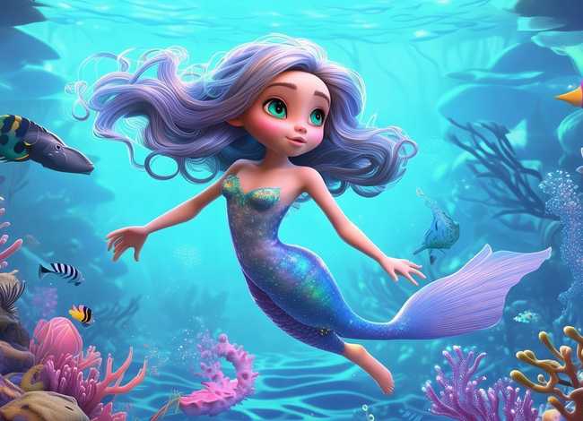 美人鱼故事儿童图片，美人鱼故事绘本图片