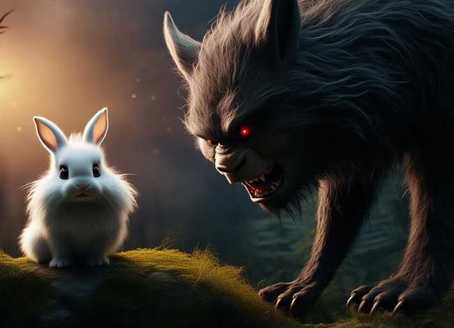 儿童睡前故事大灰狼小白兔；睡前小故事小白兔大灰狼