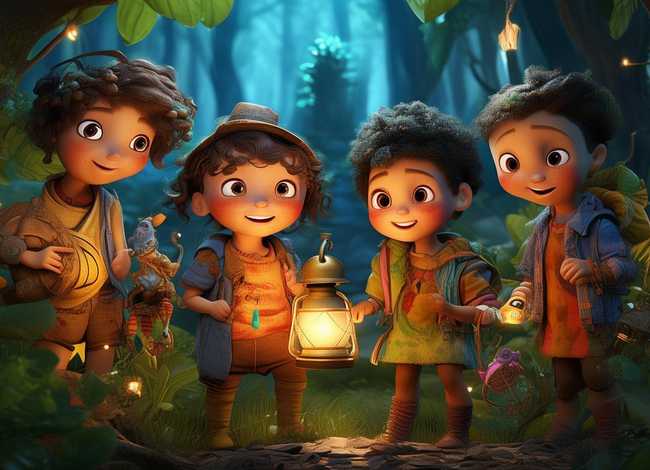 儿童故事四图 幼儿四图故事