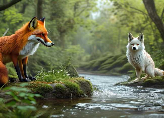 儿童故事狐狸和狼的故事；狐狸和狼的故事文字版
