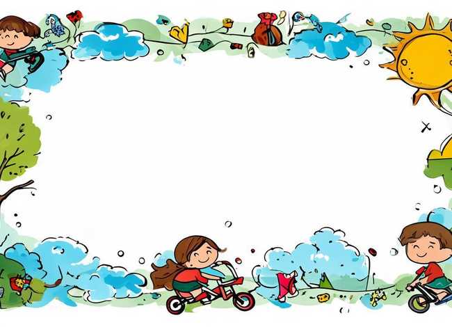 儿童故事简笔画框（儿童成长故事简笔画边框）