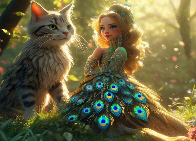 猫小帅故事孔雀公主 - 猫小帅孔雀公主的故事