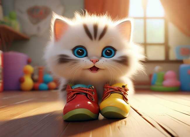 儿童故事小猫咪穿鞋子、小猫咪穿鞋子故事内容