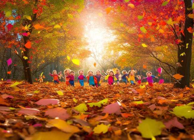 儿童故事落叶跳舞 - 儿童读物落叶跳舞