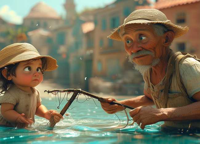 儿童故事0至3岁渔夫；幼儿故事渔夫和金鱼的故事
