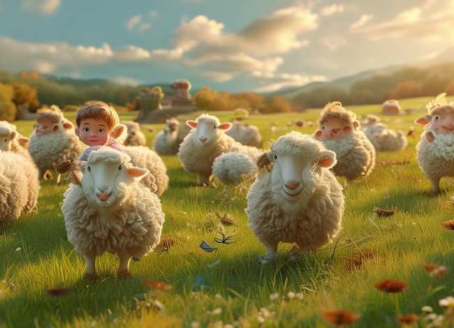 七只羊儿童故事、少儿故事七只小羊