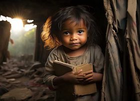 贫困儿童的故事；贫困小孩的故事与视频