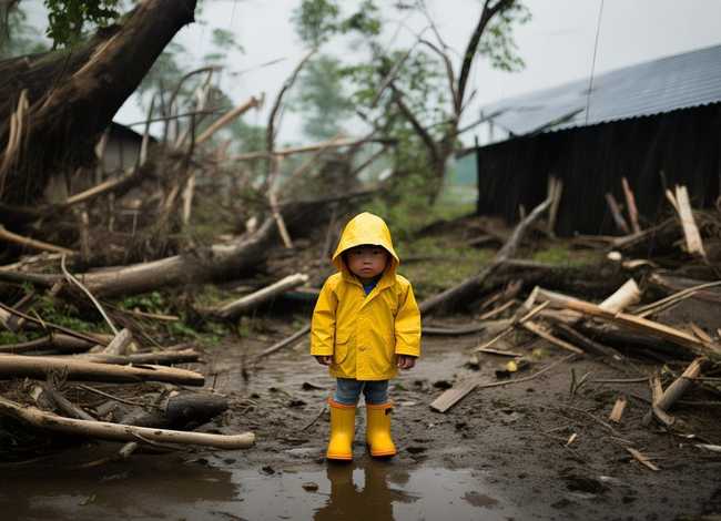 台风儿童图片，台风儿童图片高清