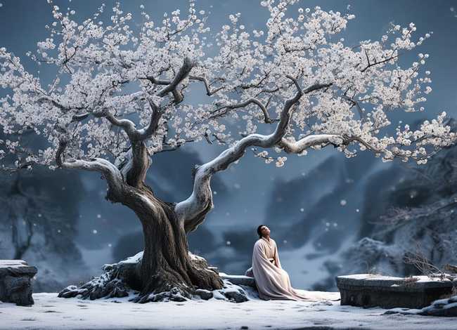 关于梅花的故事古诗；关于梅花的故事古诗图