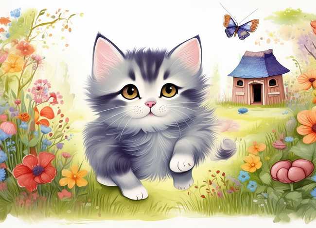 小猫的故事幼儿故事绘画，小猫的故事幼儿故事绘画教案