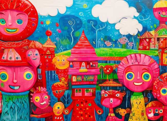 红色故事儿童绘画 - 红色故事绘画作品幼儿