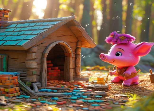 儿童童话故事小猪盖房子；少儿故事小猪盖房子