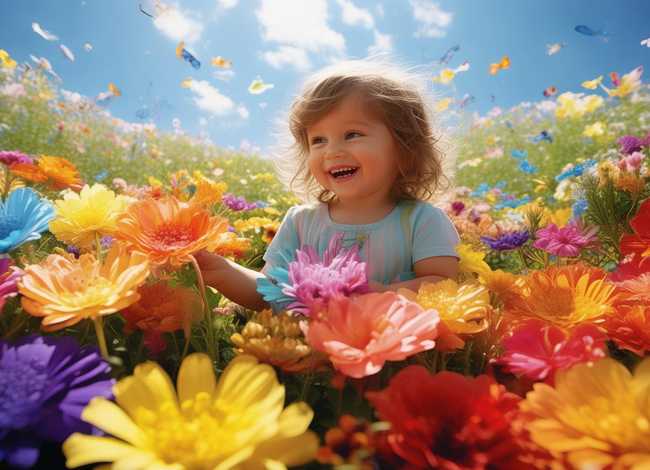 儿童故事彩虹色的花绘本、幼儿绘本故事彩虹色的花