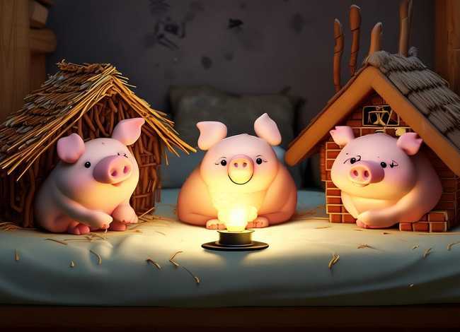 儿童睡前故事英文版三只小猪、英文版三只小猪的故事视频