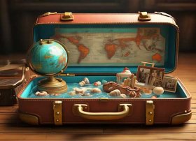 拉杆箱里的故事；图画故事《拉杆箱里有什么》