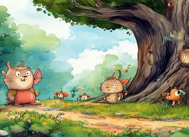 寓言故事儿童绘画，寓言故事绘画图