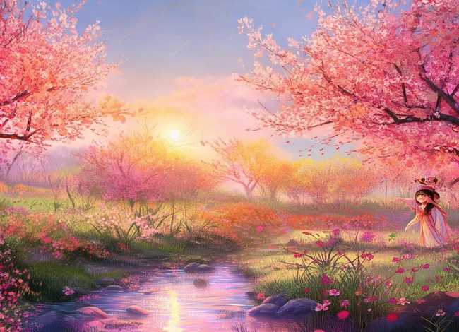 关于桃花的绘本故事 - 关于桃花的绘本故事图片