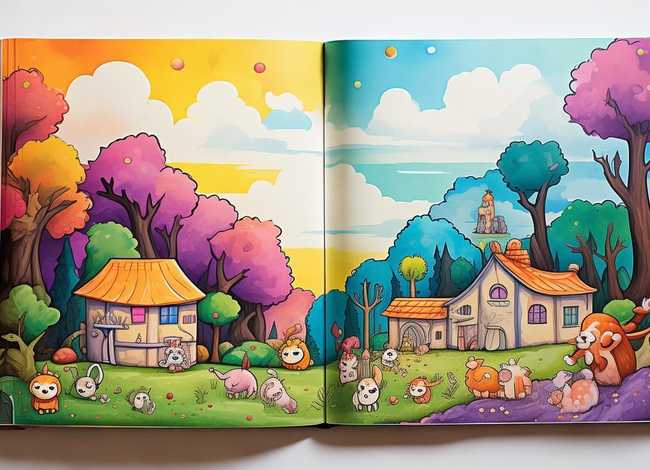 儿童故事涂色本；涂色故事绘本