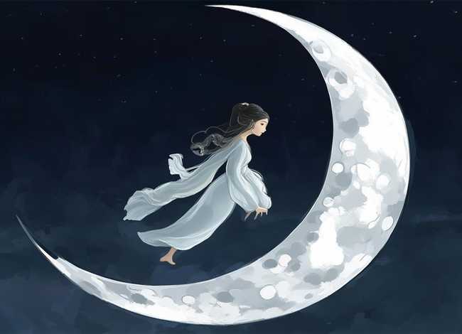 嫦娥奔月的神话故事绘画、嫦娥奔月的神话故事绘画简单