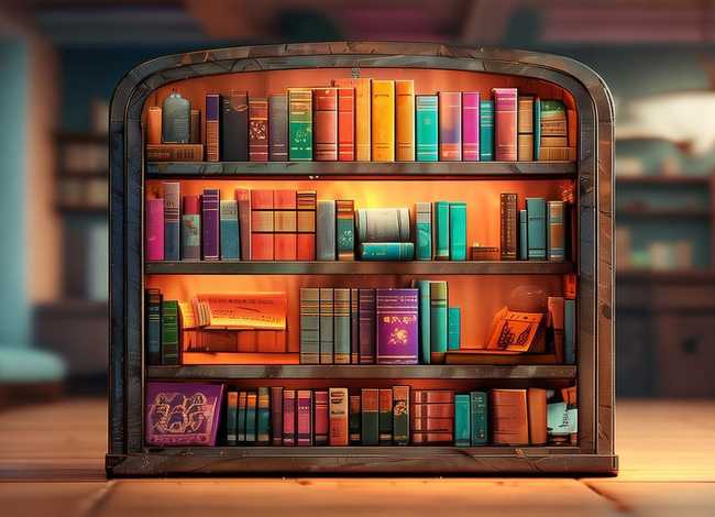 书柜的图画、书柜简易图的画法