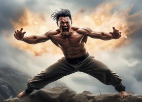 狮吼功简笔画，狮吼功怎么写