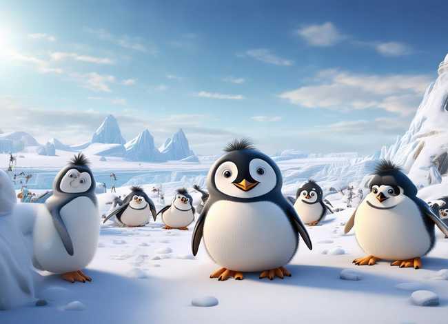儿童故事企鹅南极 南极企鹅的故事看图说话