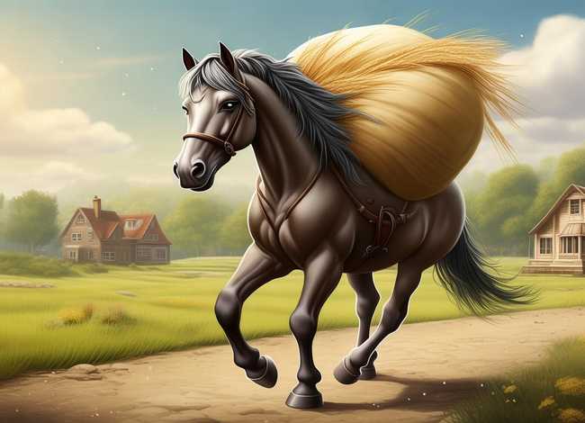 儿童睡前故事马小麦上学记 - 小马磨好麦子往回走续编故事