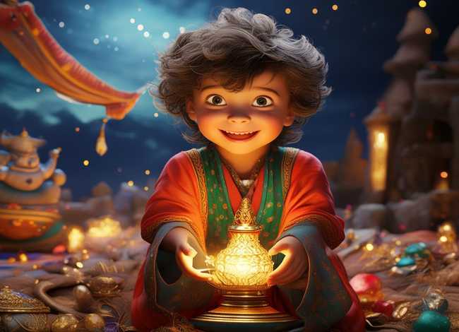 阿拉丁神灯故事儿童 - 少儿故事阿拉丁神灯