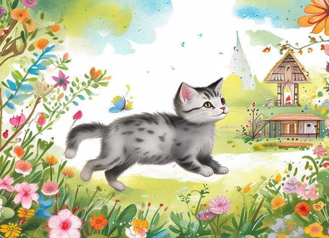 小猫的故事幼儿故事绘画，小猫的故事幼儿故事绘画教案