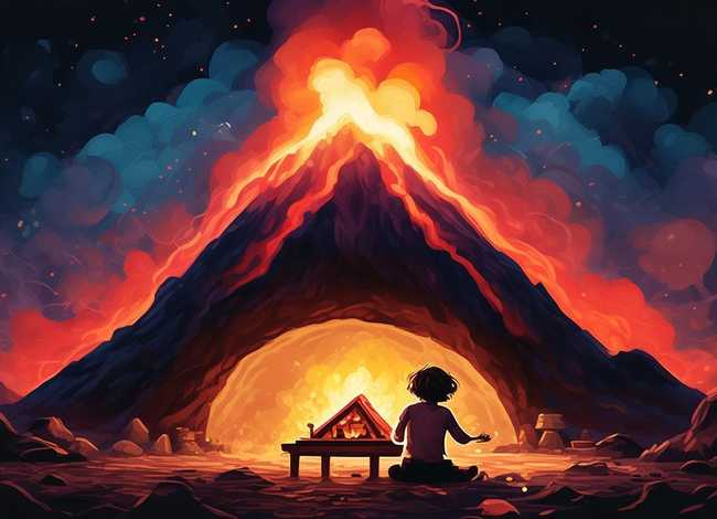 火山的故事儿童在线听、火山爆发故事在线收听
