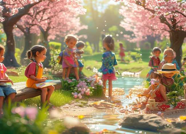 春天的故事儿童故事完整版，春天的故事幼儿绘画