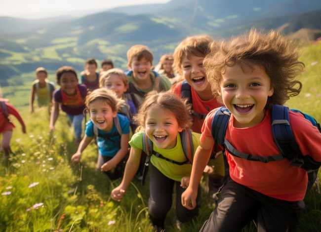 儿童爬山的图片 - 儿童爬山的图片大全