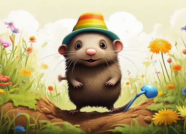 地鼠儿童画 - 地鼠绘画