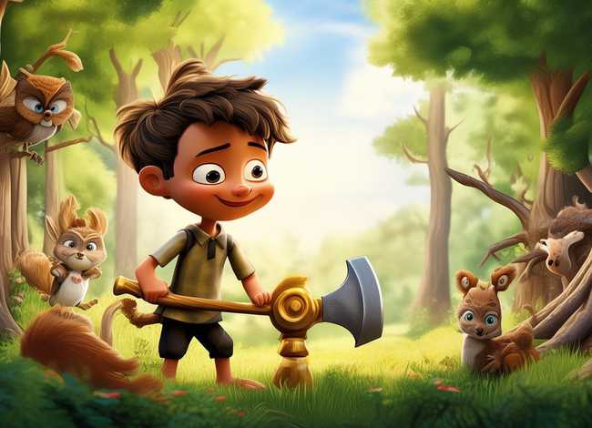 儿童故事金斧子视频 - 金斧子的故事视频