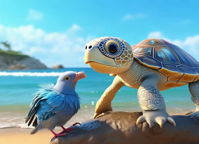 儿童故事鸽子和海龟的故事 海龟与鸽子的故事