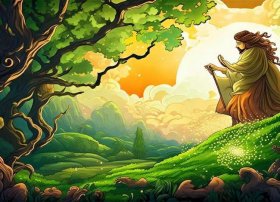 连环画神话故事 - 连环画神话故事后稗播种