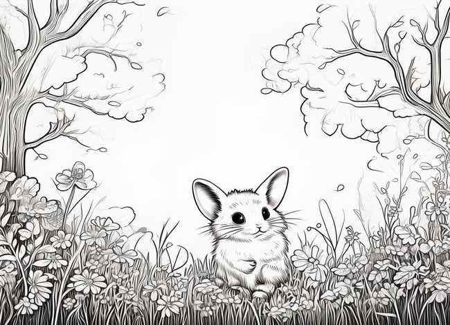 儿童故事创意黑白线描画、儿童黑白线描画优秀作品