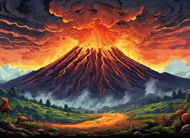 火山爆发绘本故事；火山爆发的绘本故事