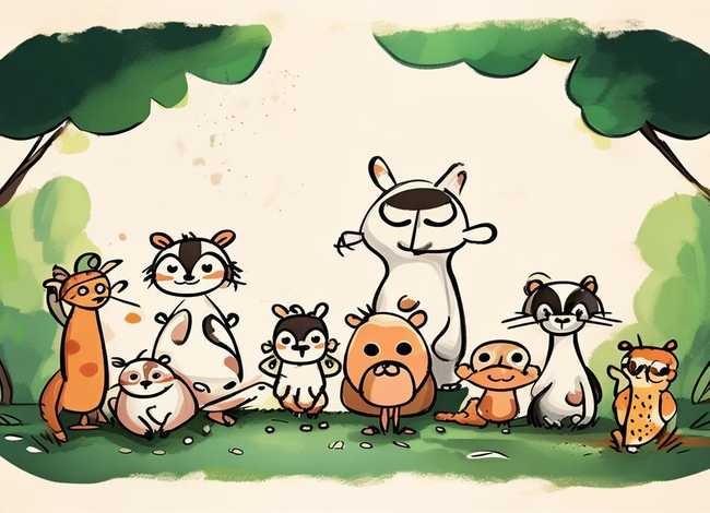 动物故事简笔画简单又好看 - 动物故事简笔画简单又好看图片