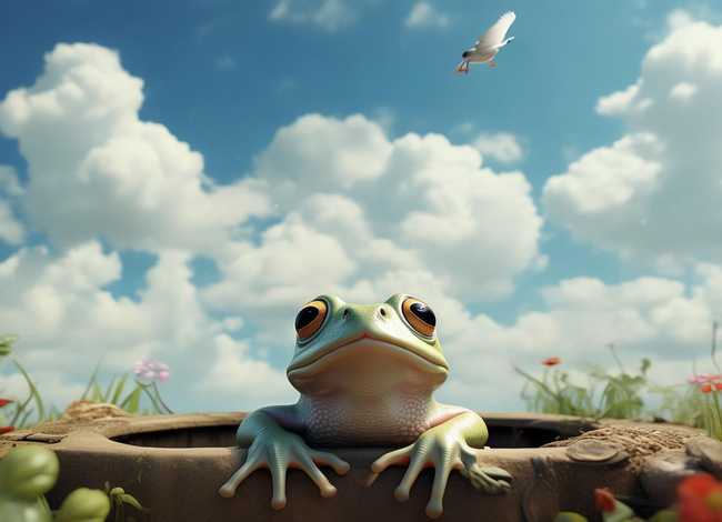 坐井观天的故事怎么讲给小朋友；坐井观天的故事怎么讲给小朋友听