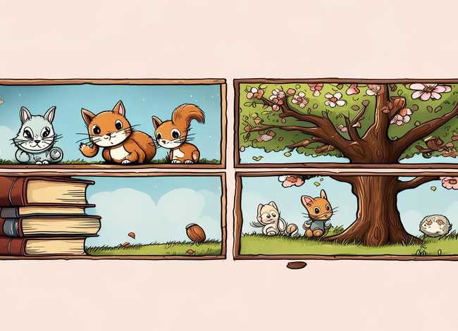 四格连环画故事组图；四格连环画小故事图片