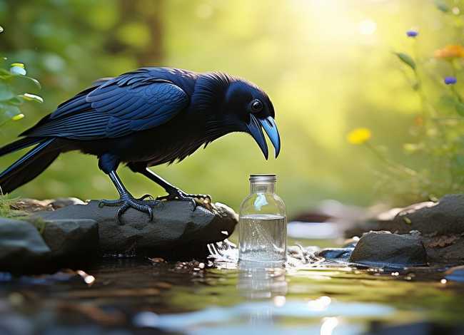 乌鸦喝水的故事幼儿版 - 乌鸦喝水的故事幼儿版图片