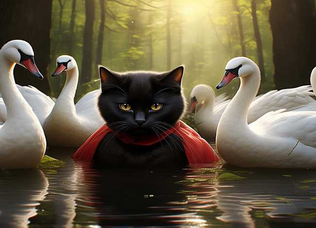 猫小帅故事野天鹅、猫小帅故事野天鹅图片大全