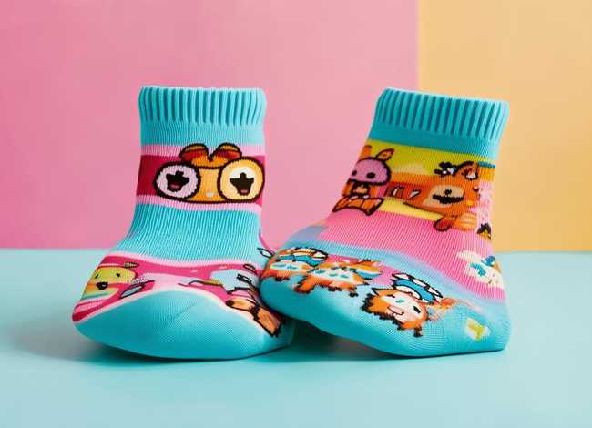 儿童袜子图片可爱卡通（儿童袜子图片可爱卡通图）