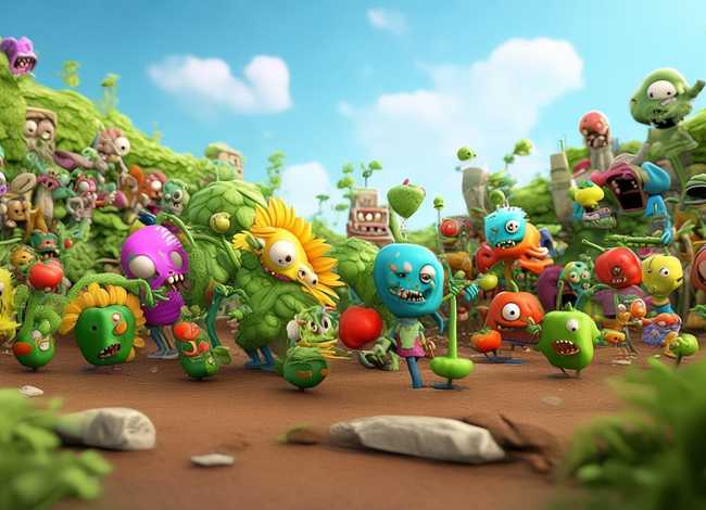 植物大战僵尸儿童画图片 植物大战僵尸幼儿绘画