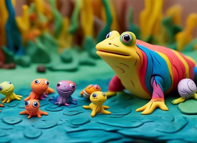 儿童故事小蝌蚪找妈妈彩泥（小蝌蚪找妈妈故事盒子彩泥）